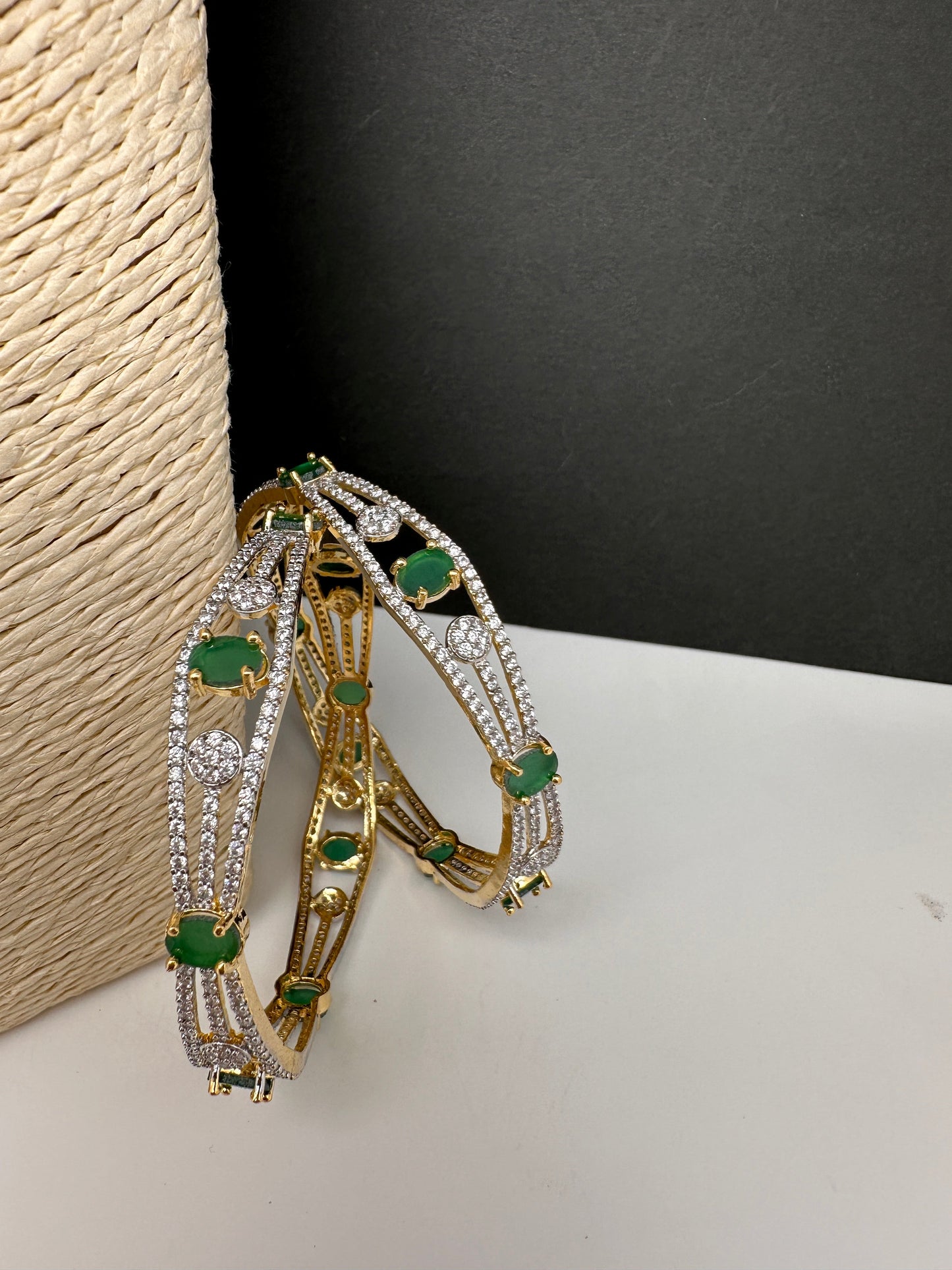 Emerald Green CZ Bangles
