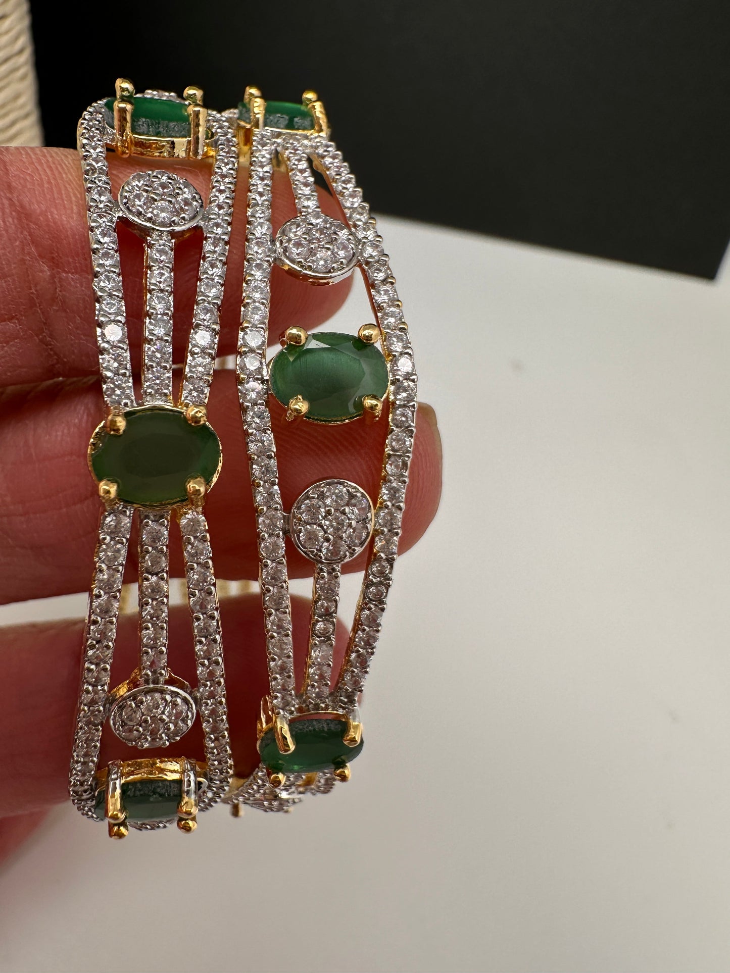 Emerald Green CZ Bangles