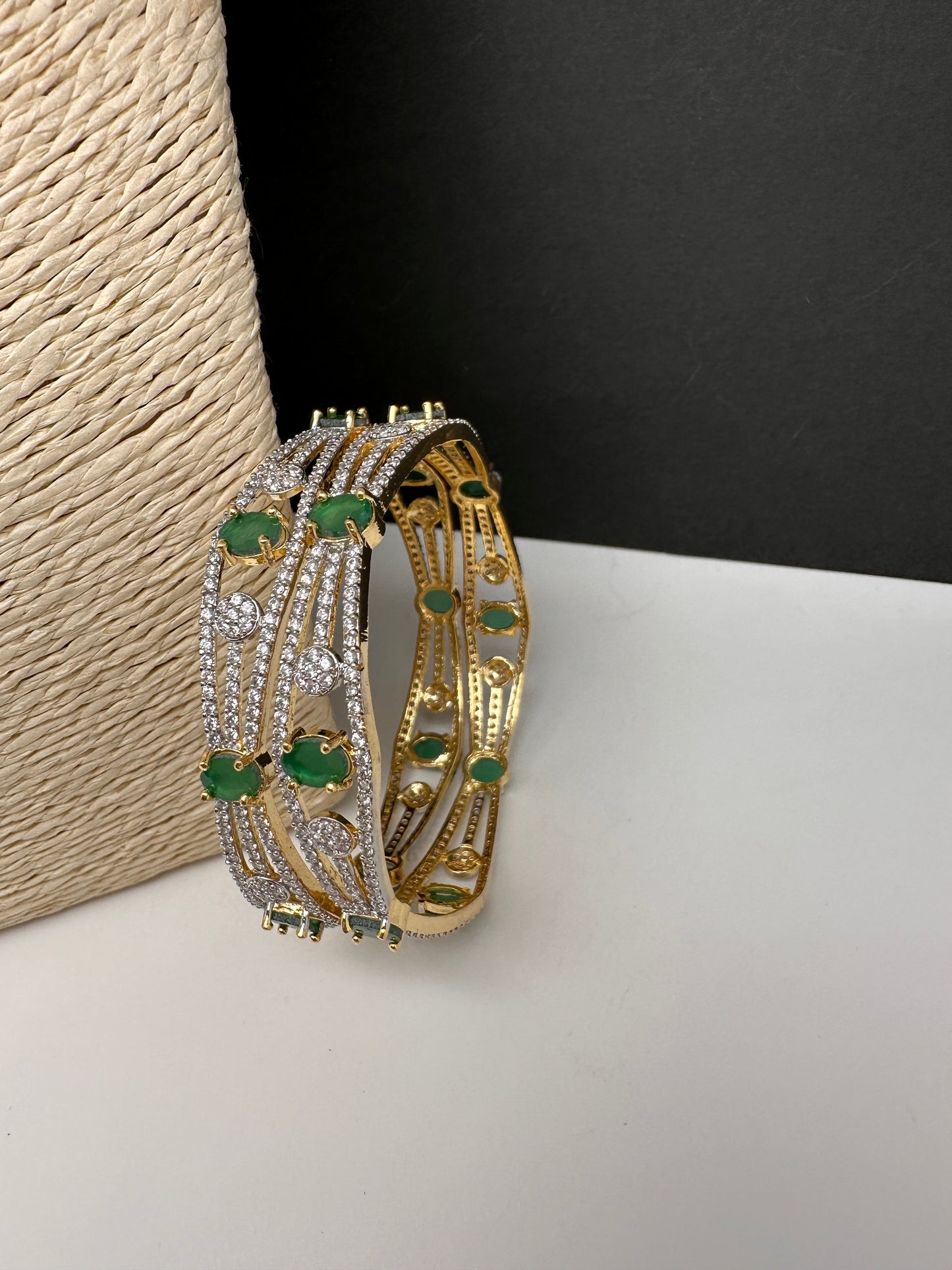 Emerald Green CZ Bangles