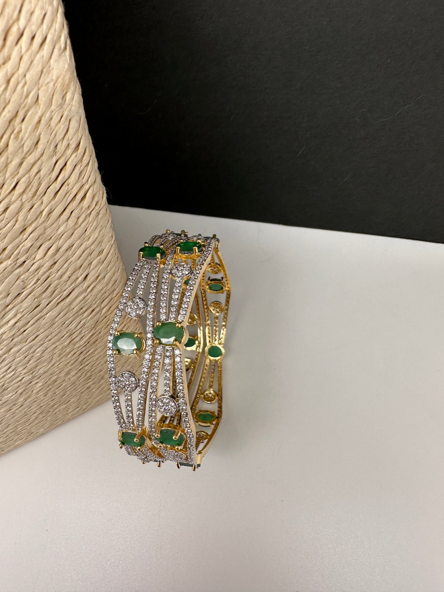 Emerald Green CZ Bangles