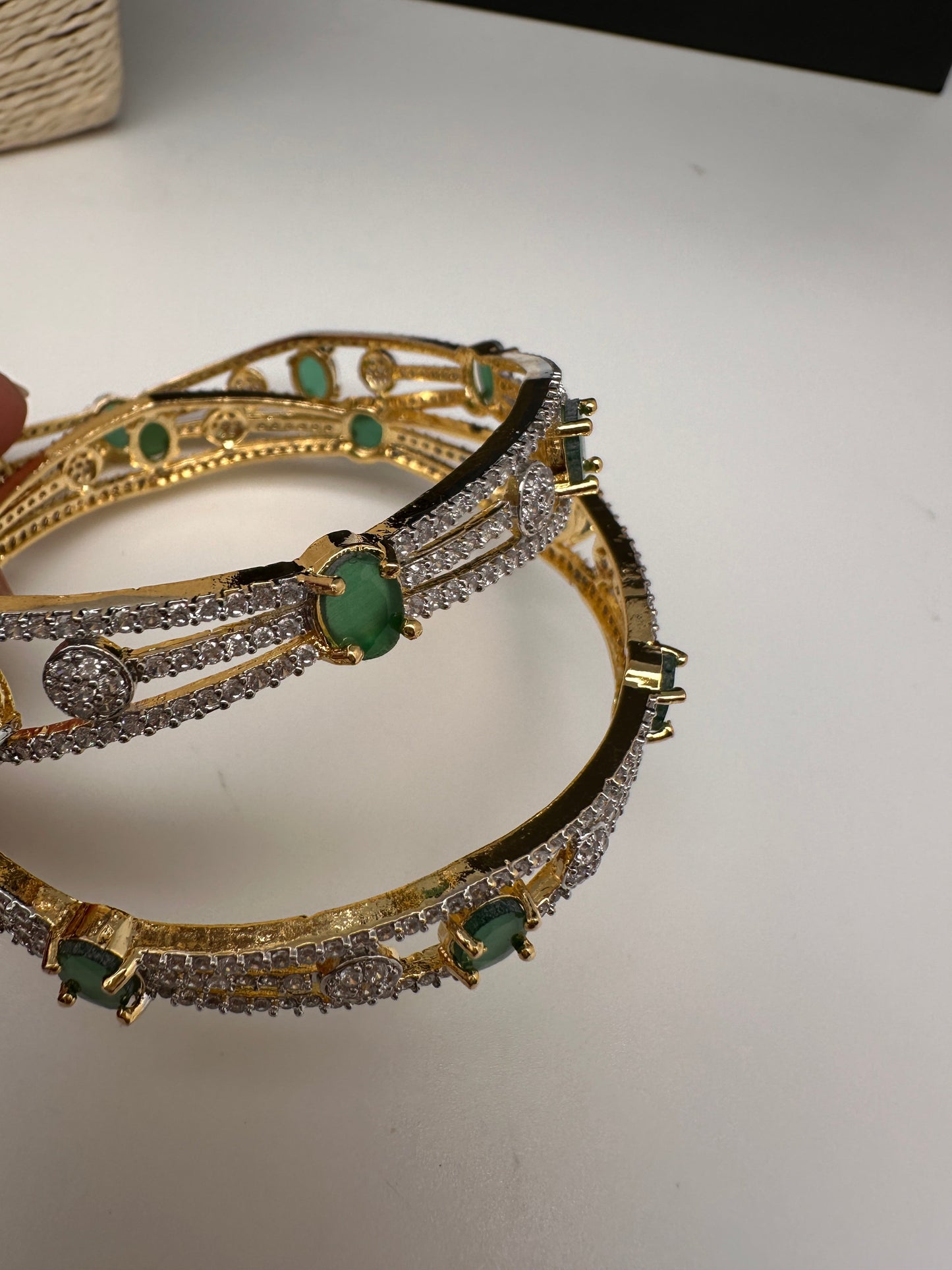 Emerald Green CZ Bangles