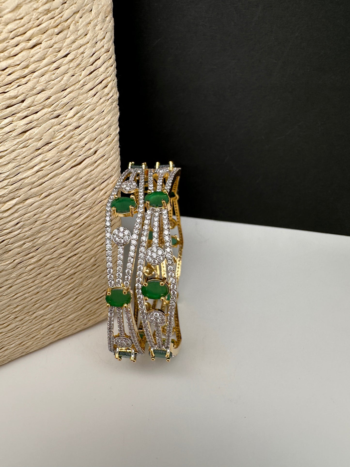 Emerald Green CZ Bangles