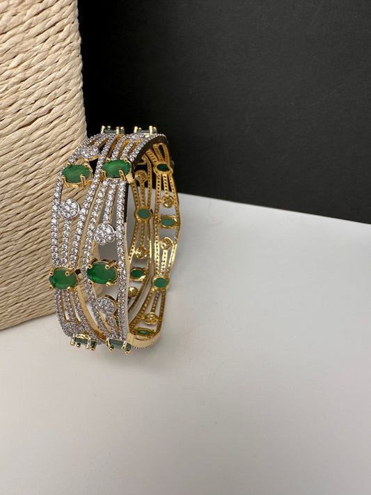 Emerald Green CZ Bangles