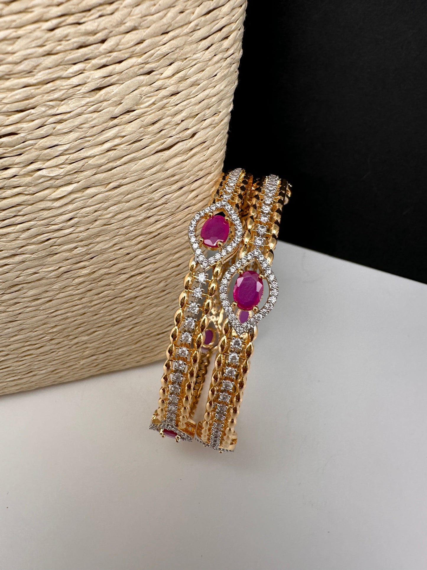 Ruby CZ Bangles