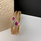 Ruby CZ Bangles