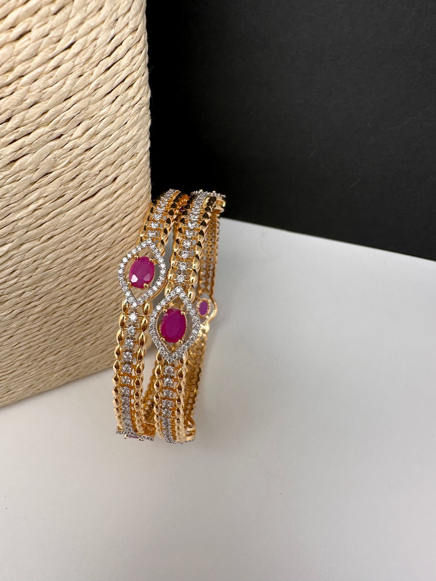 Ruby CZ Bangles