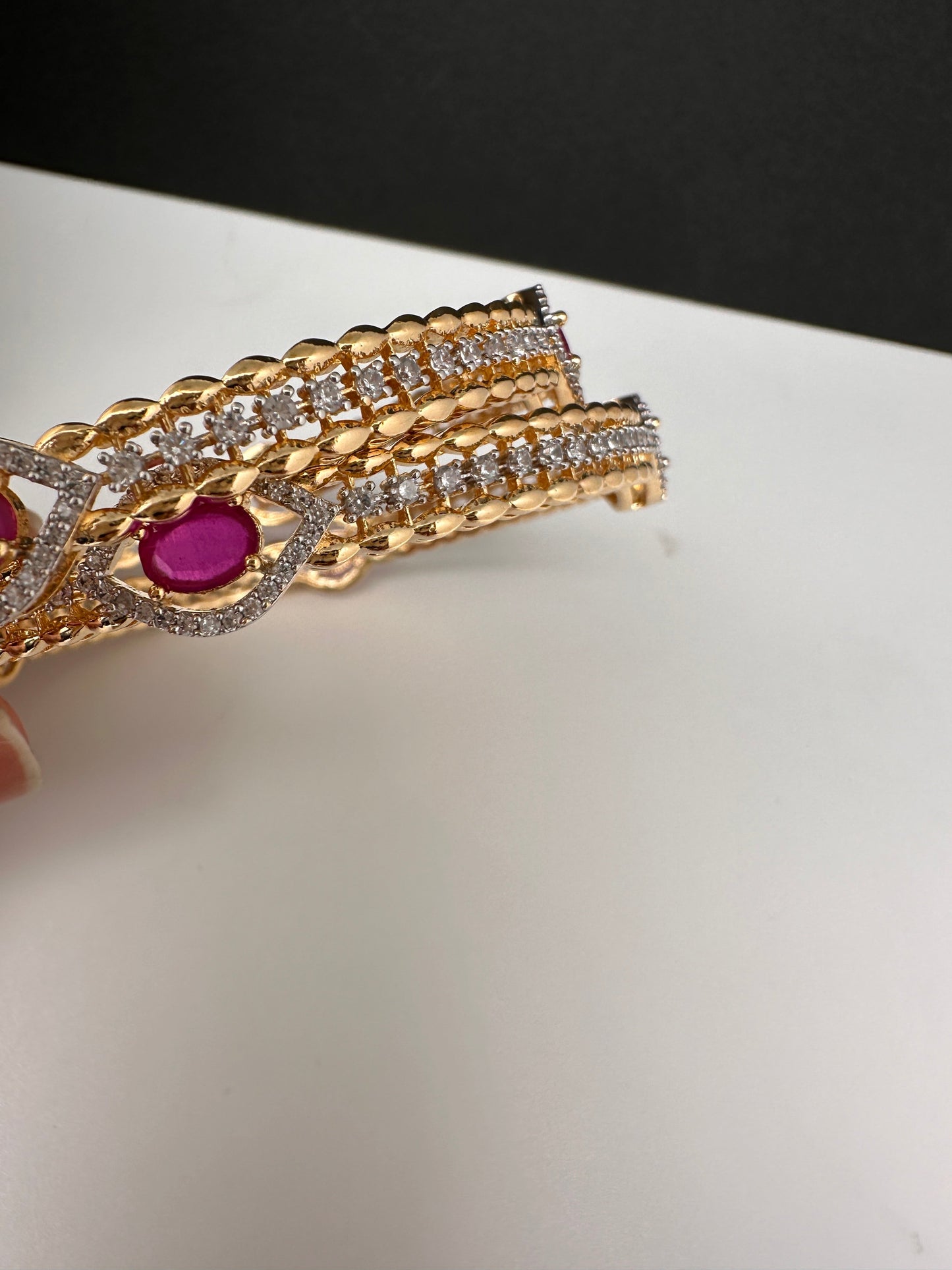 Ruby CZ Bangles