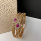 Ruby CZ Bangles