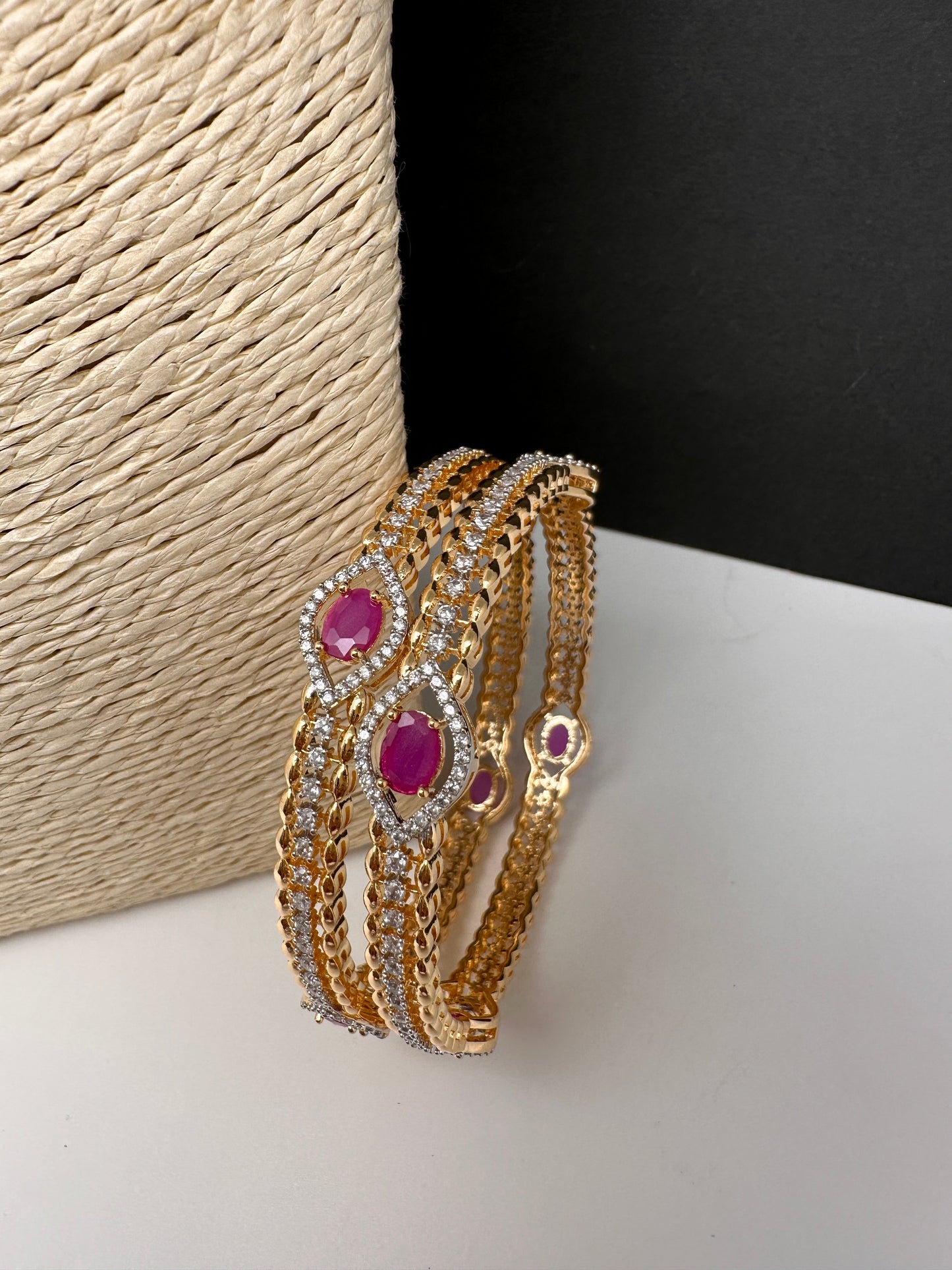 Ruby CZ Bangles