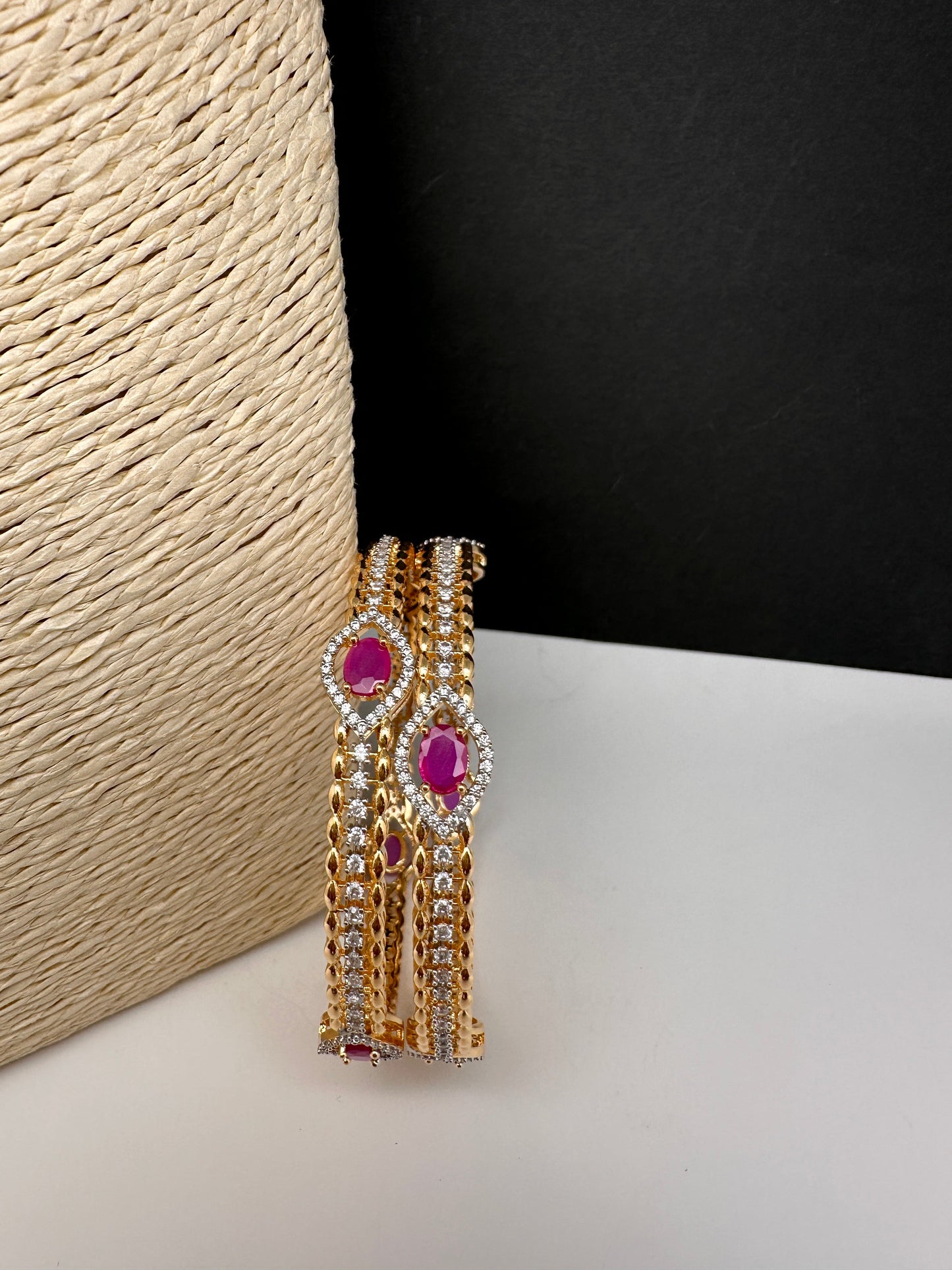 Ruby CZ Bangles