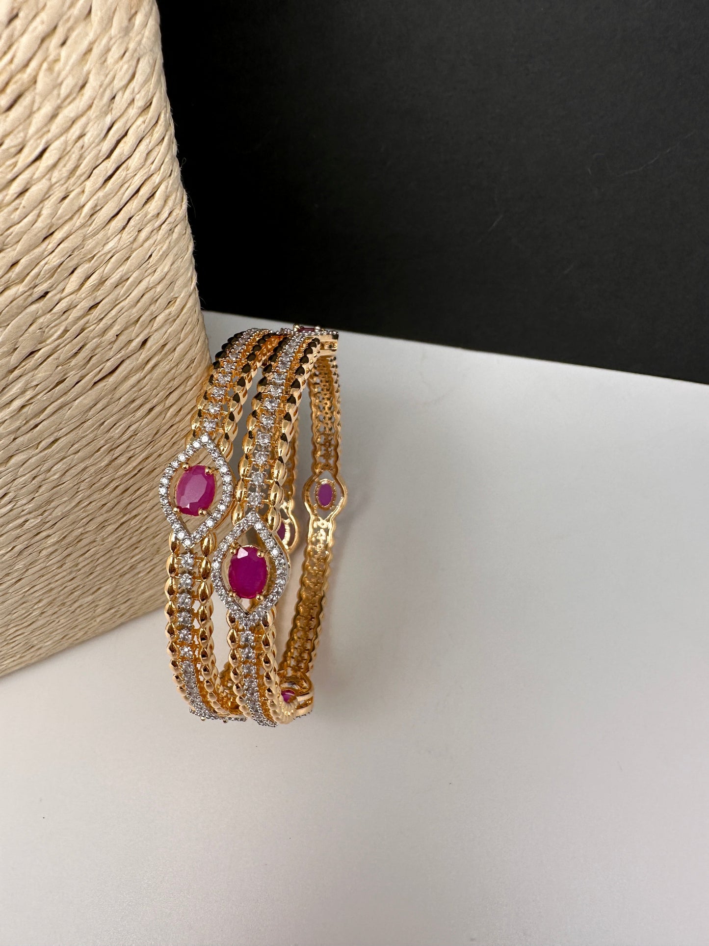 Ruby CZ Bangles