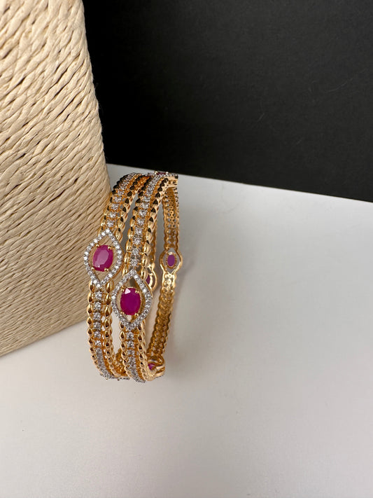 Ruby CZ Bangles