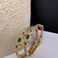 Emerald Green Sleek CZ Bangles