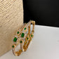 Emerald Green Sleek CZ Bangles