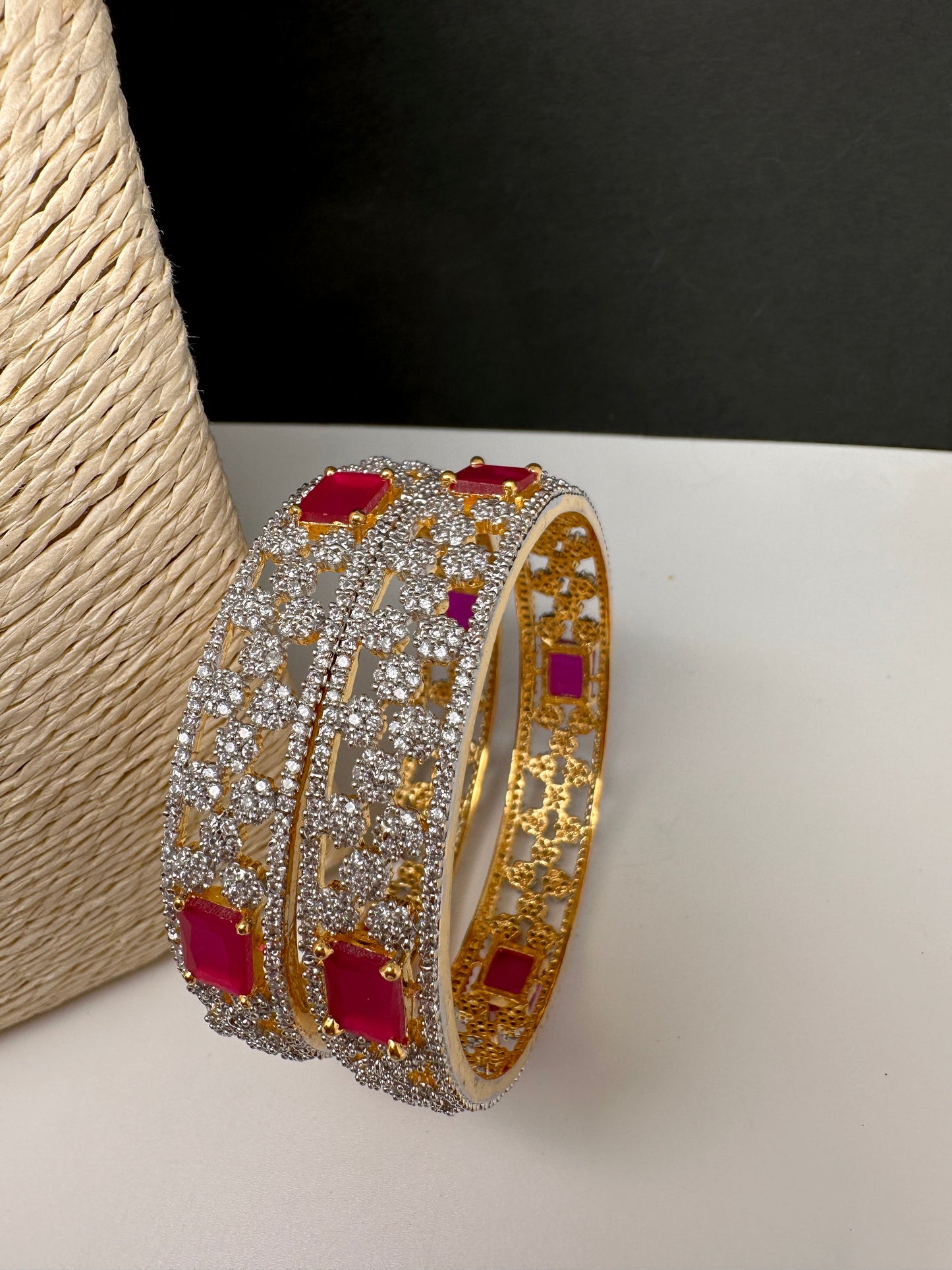 Ruby CZ Bangles