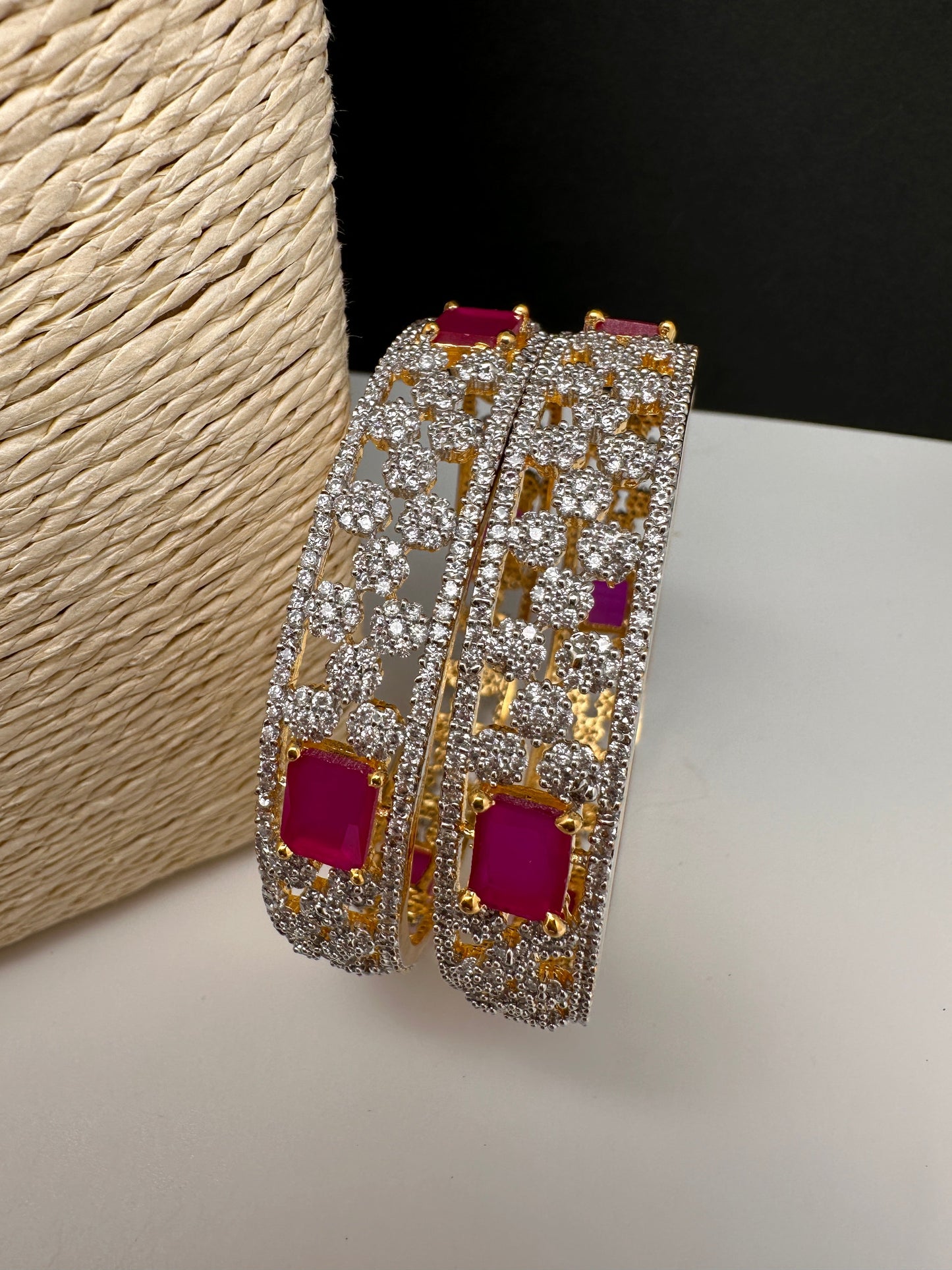 Ruby CZ Bangles