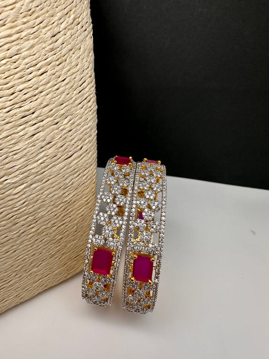 Ruby CZ Bangles