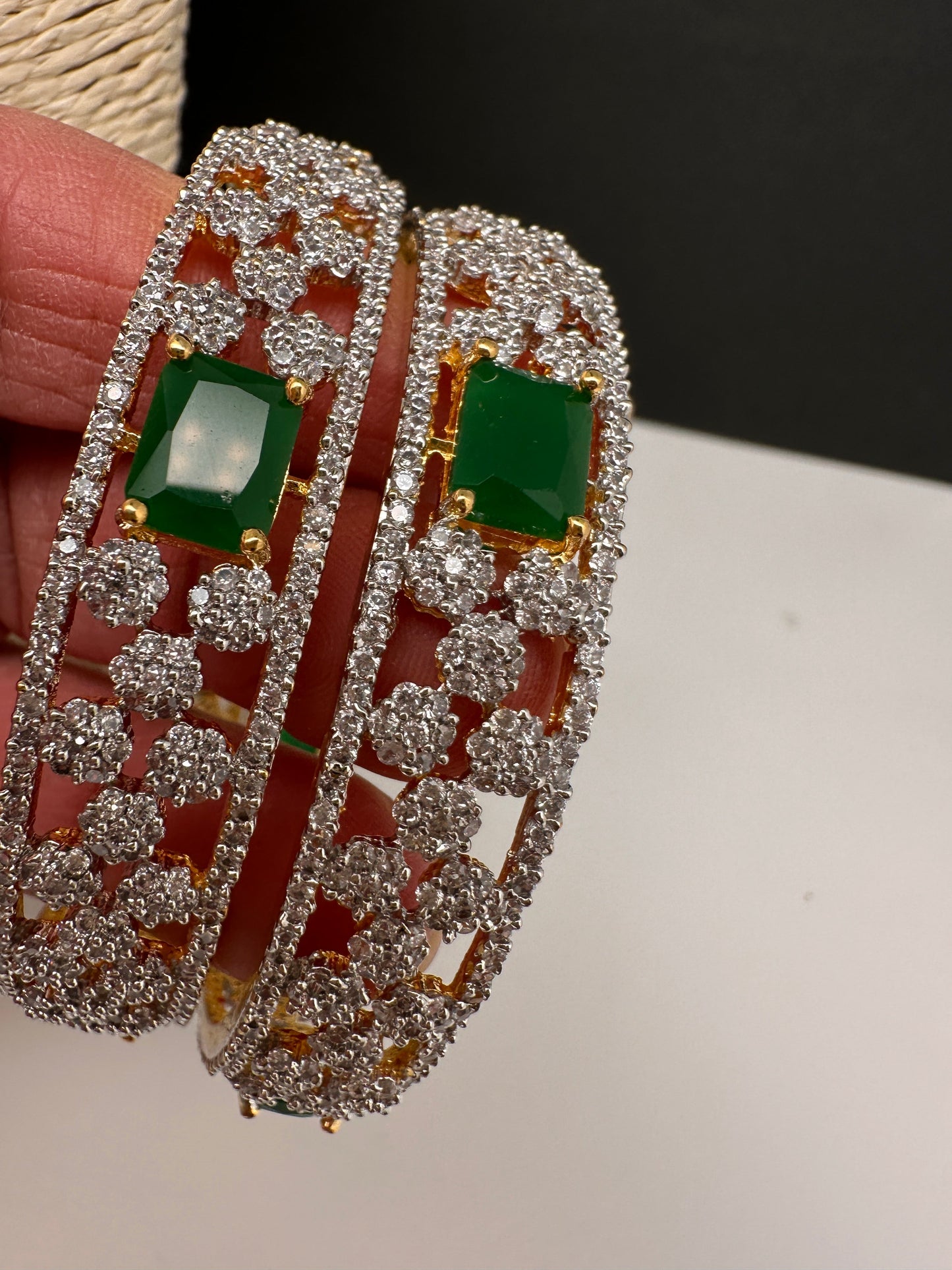 Emerald Green CZ Bangles