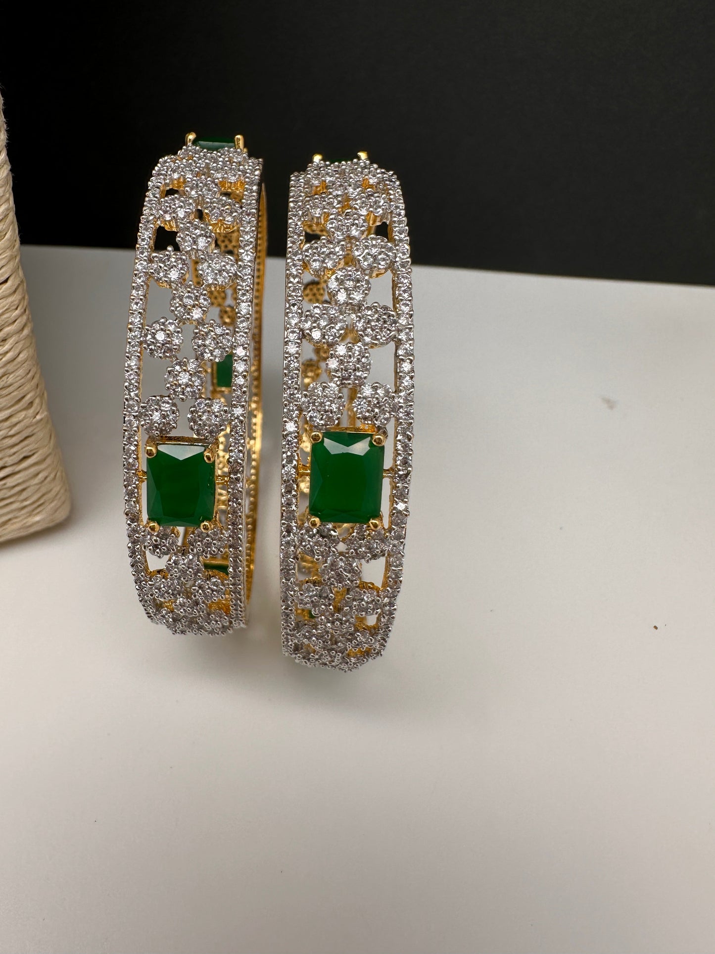 Emerald Green CZ Bangles