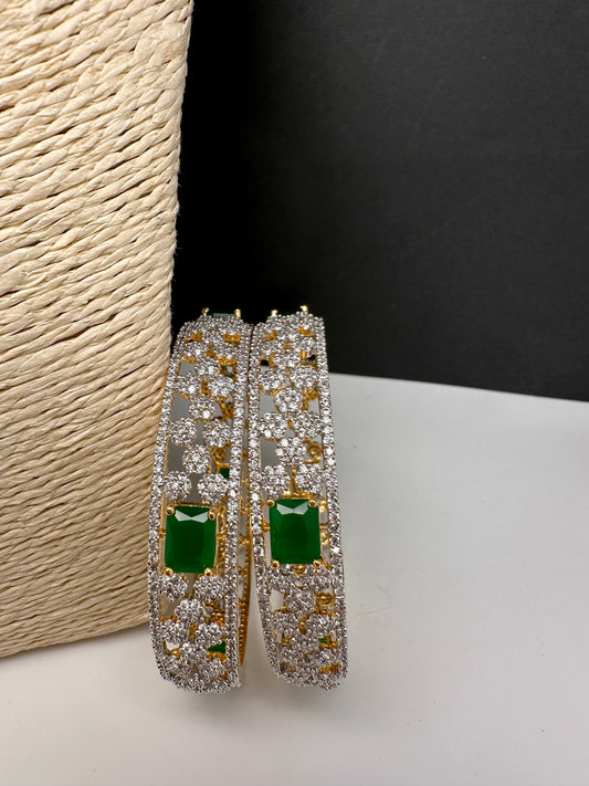Emerald Green CZ Bangles