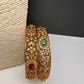 Matte Multi Red Green CZ Bangles