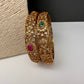 Matte Multi Red Green CZ Bangles