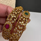 Matte Multi Red Green CZ Bangles