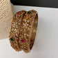 Matte Multi Red Green CZ Bangles