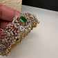 Green CZ Openable Single Kada Bangle