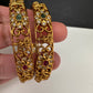 Matte Multi Color Goddess Laksmi and Elephant Bangles