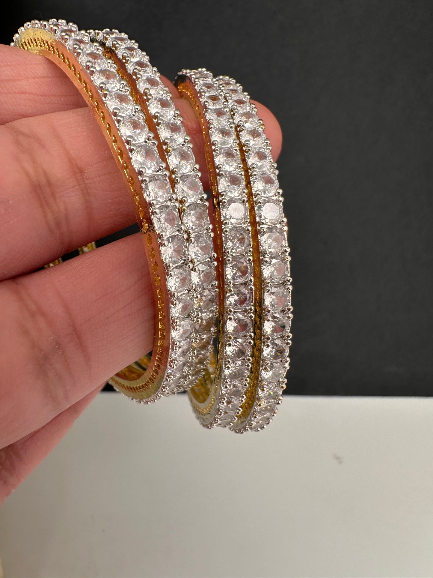 AD Clear Stones Bangles