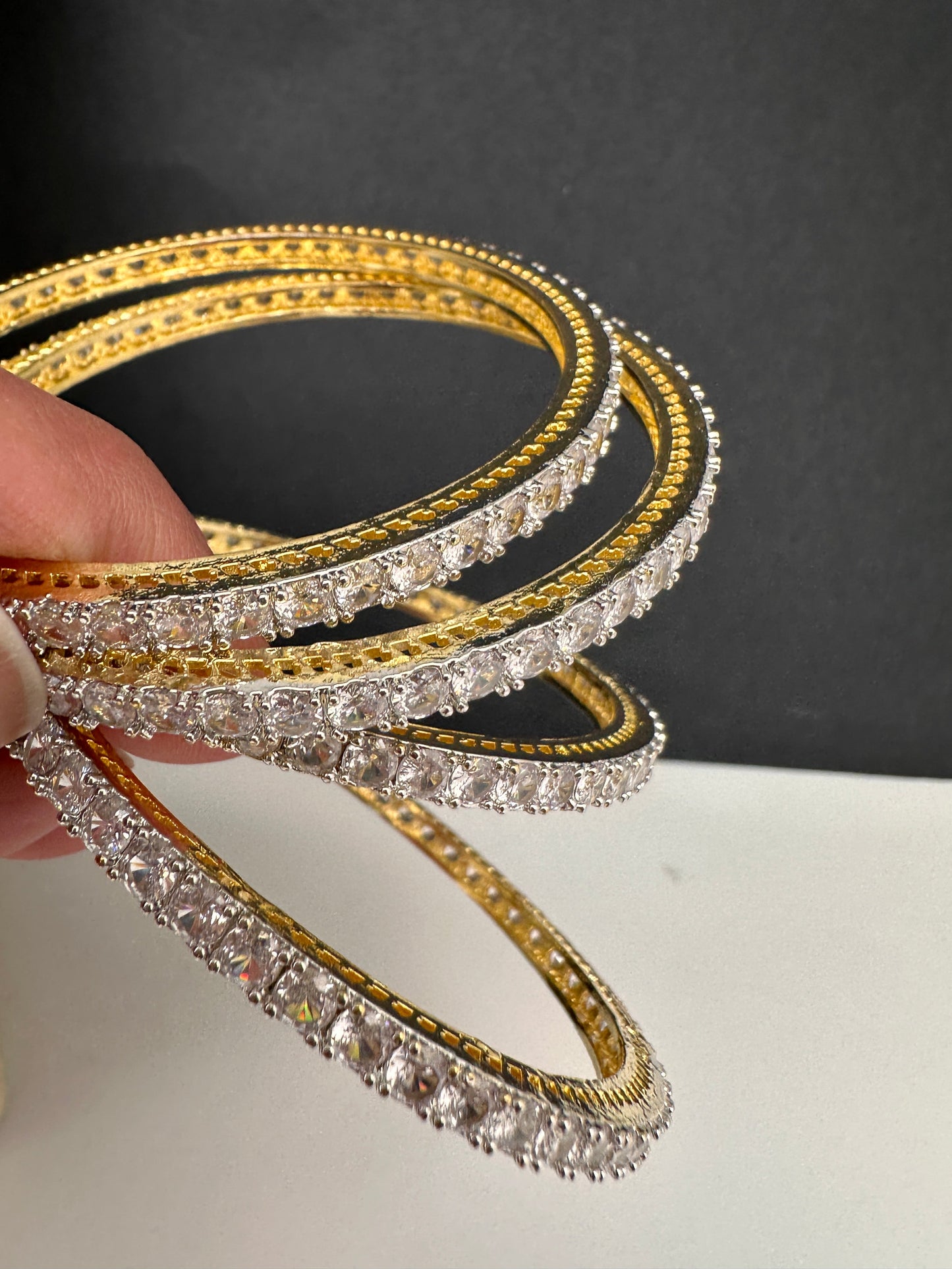 AD Clear Stones Bangles
