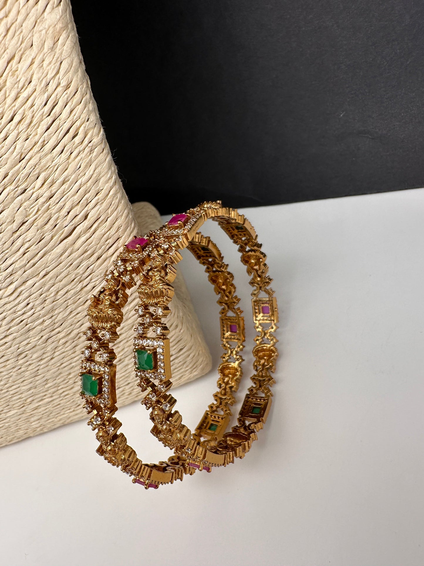 Matte Goddess Lakhmi Multi Color  Bangles
