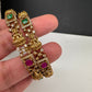 Matte Goddess Lakhmi Multi Color  Bangles