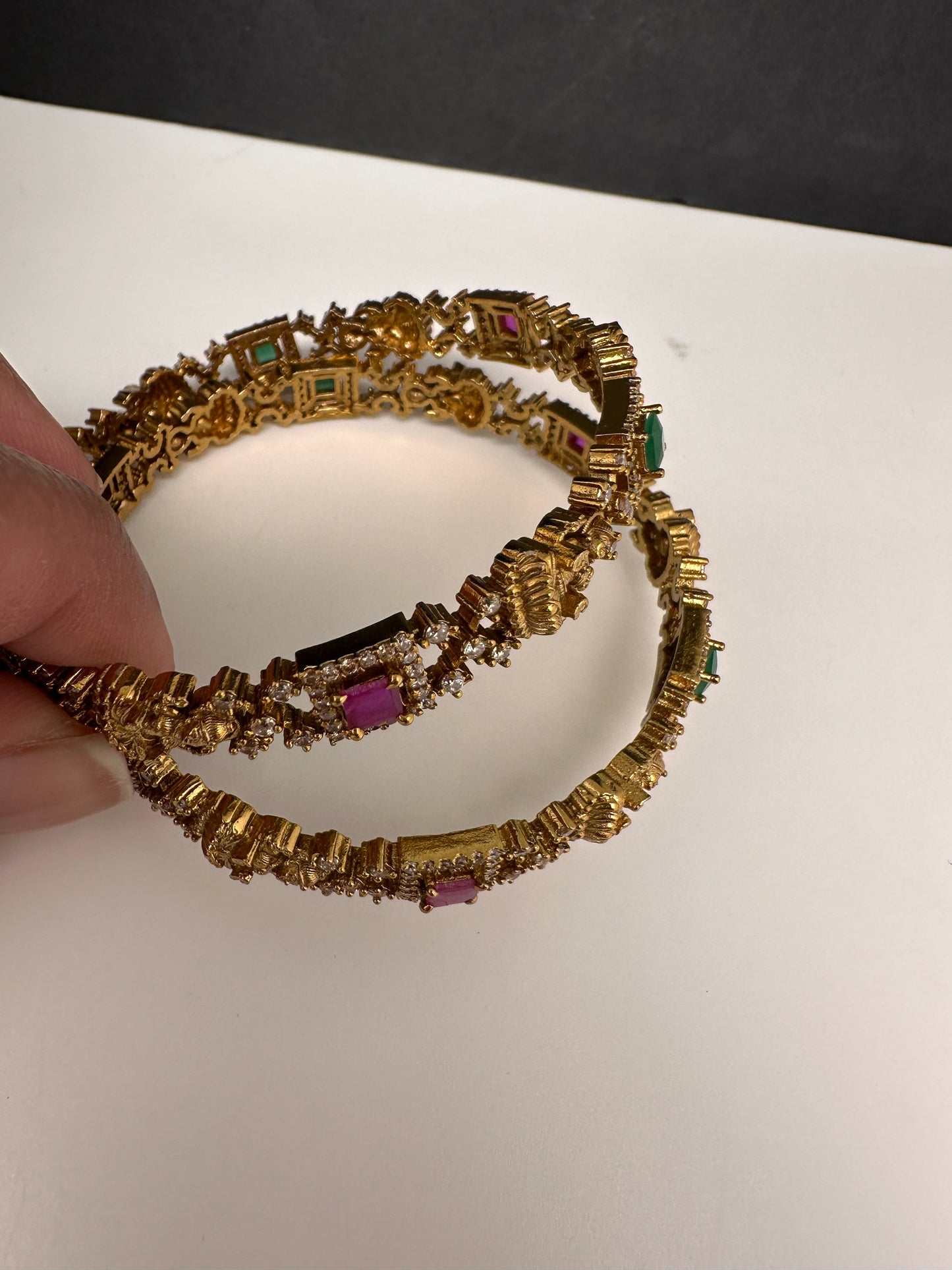 Matte Goddess Lakhmi Multi Color  Bangles