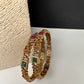 Matte Goddess Lakhmi Multi Color  Bangles