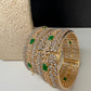 Emerald Green CZ Openable Bangles