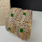 Emerald Green CZ Openable Bangles