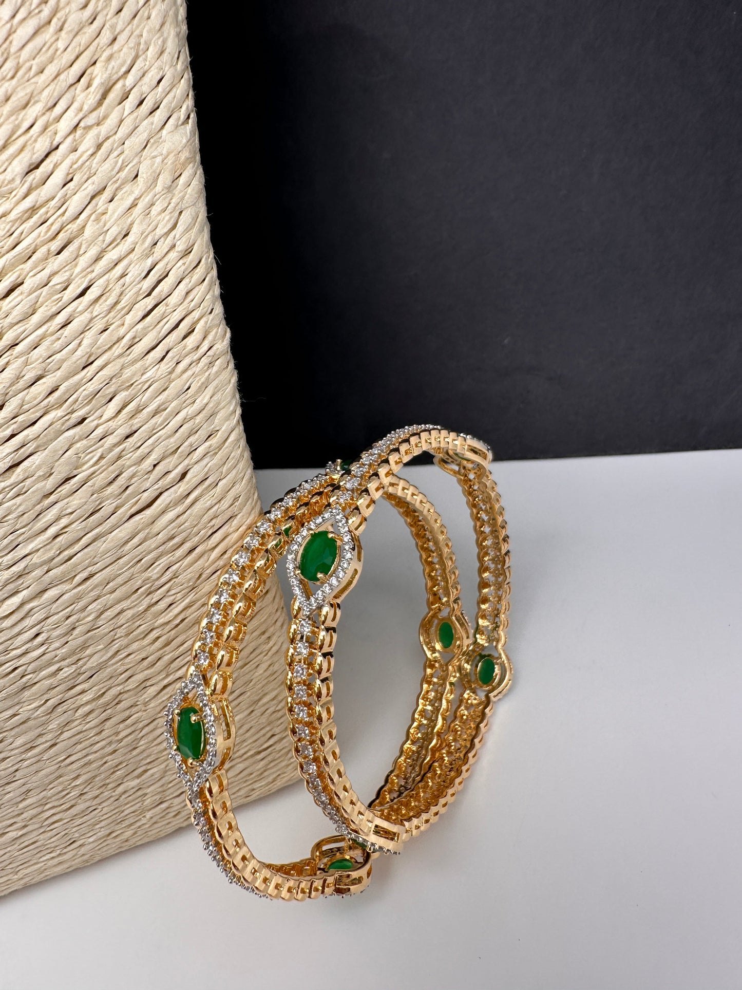 Emerald CZ Bangles