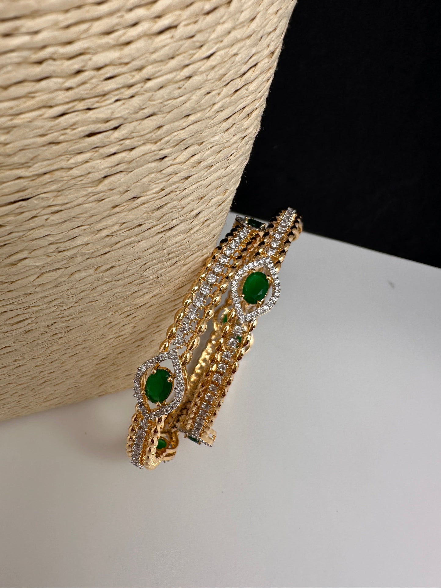 Emerald CZ Bangles
