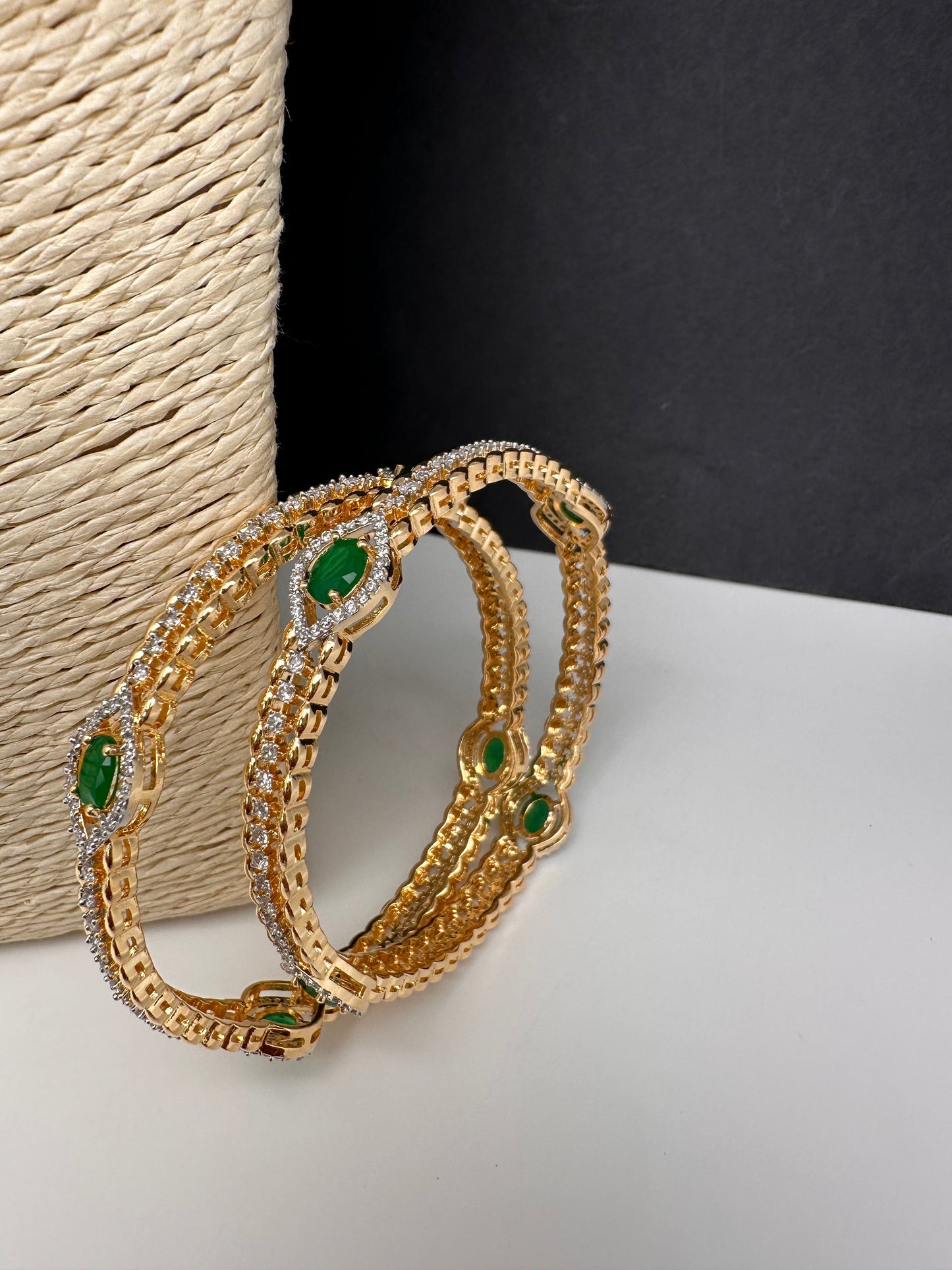 Emerald CZ Bangles