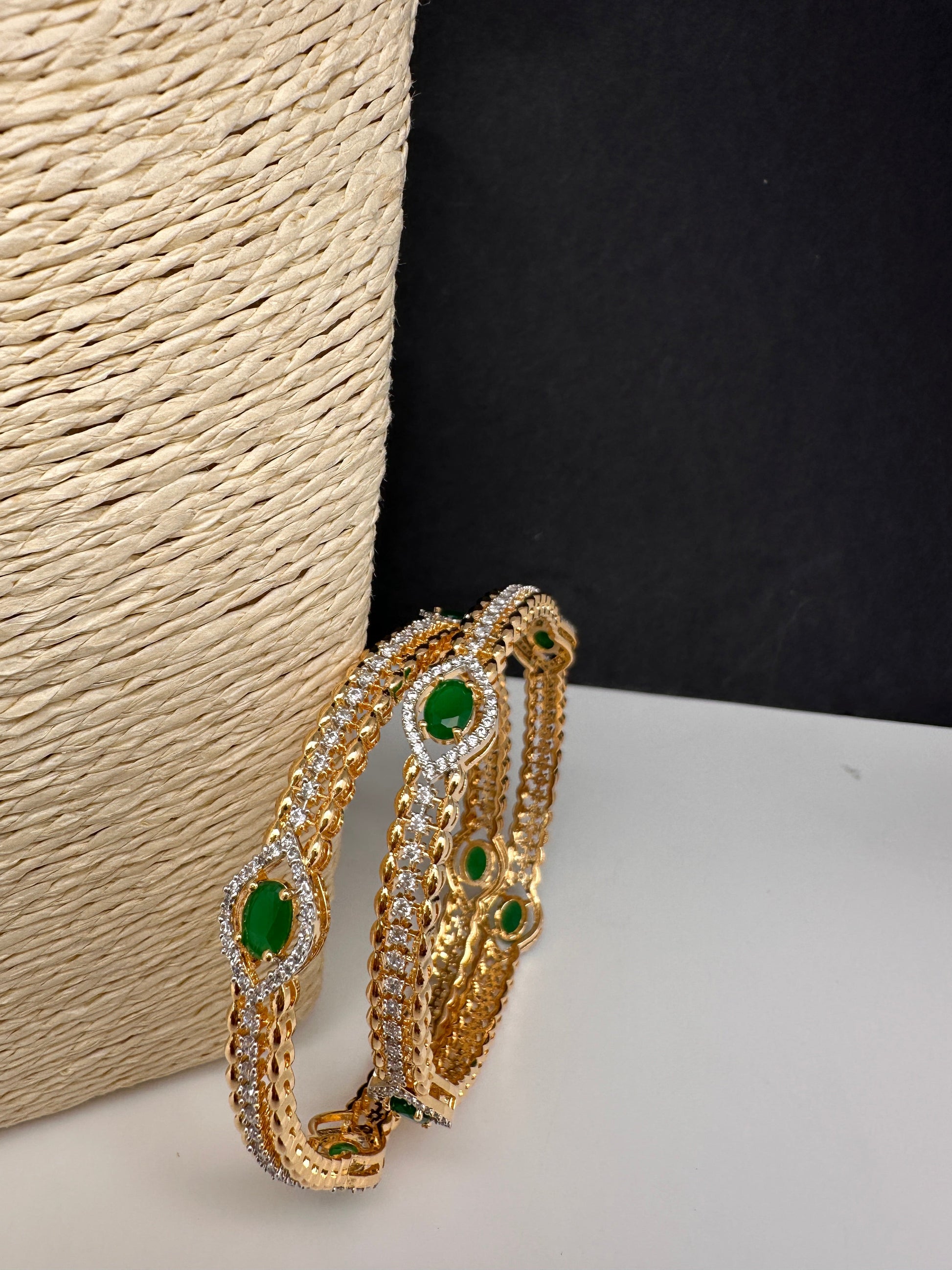 Emerald CZ Bangles
