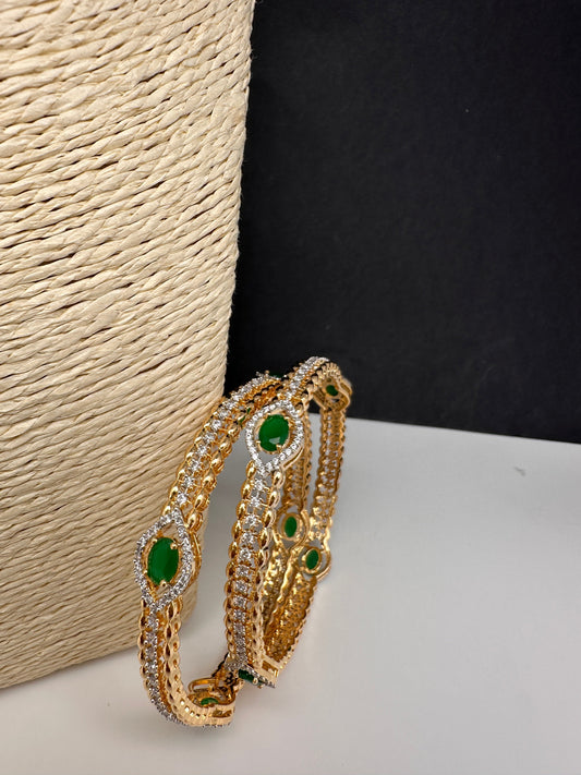 Emerald CZ Bangles
