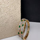 Emerald Green CZ Openable Bangle