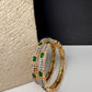 Emerald Green CZ Openable Bangle