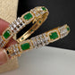 Emerald Green CZ Openable Bangle