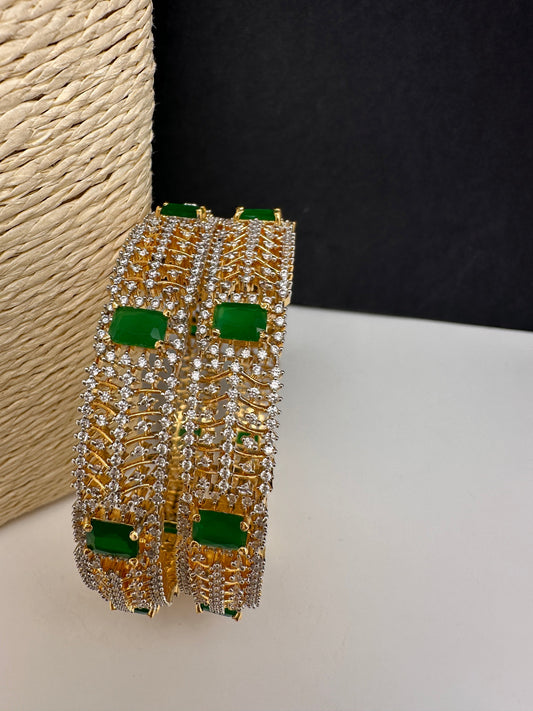 Emerald AD Gold Bangle