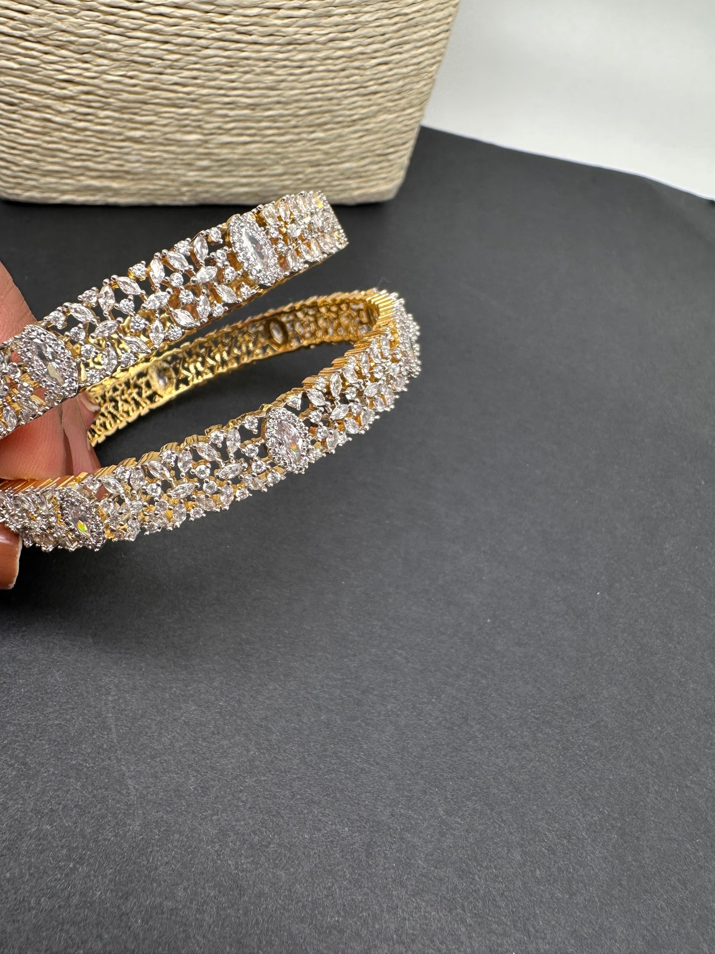 American Diamonds Clear Stone Bangle