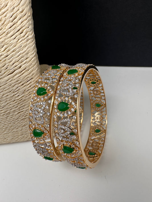 AD Emerald Diamond Bangles