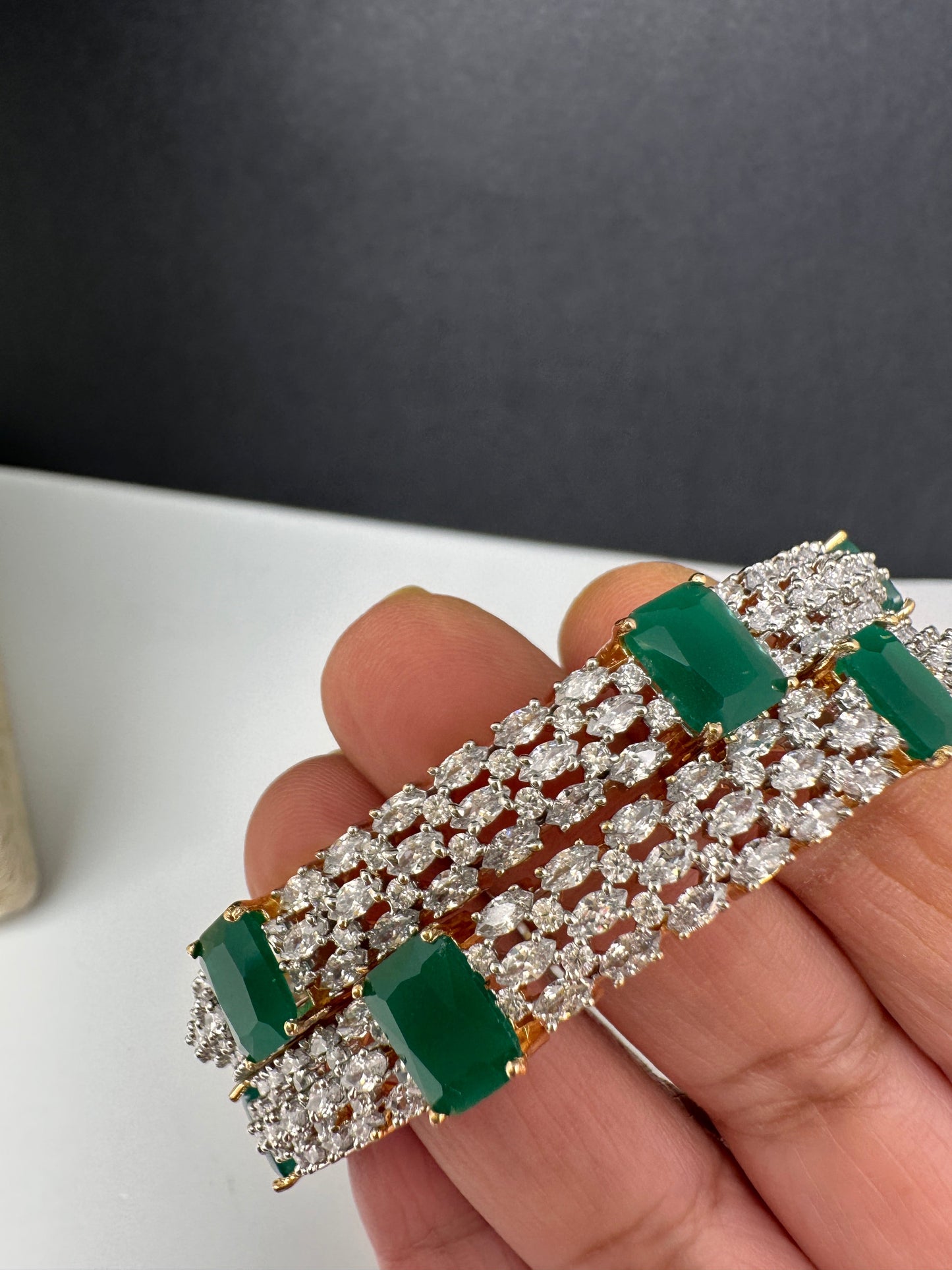 AD Emerald Marquise Diamond Bangles